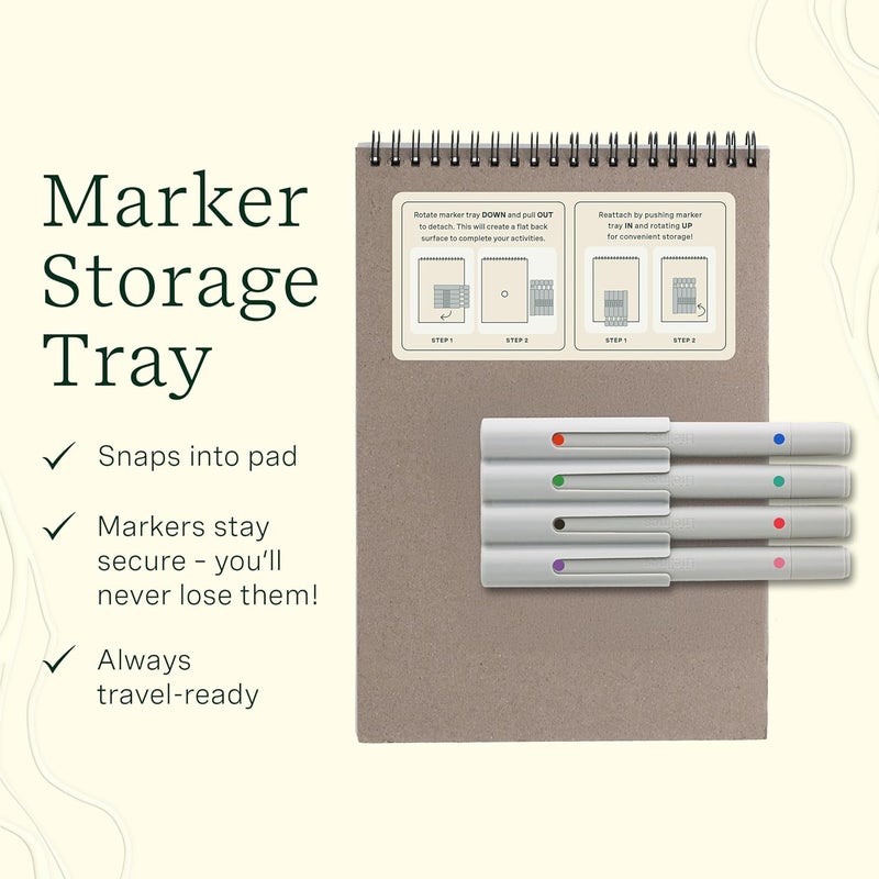 LifeLines FlowArt Activity Pad, 4-Pack - Guided Art Meditations with Markers - Color by Number/Letter, Dot Art and More Coloring Books for Teens, Adults & Seniors - Image 5